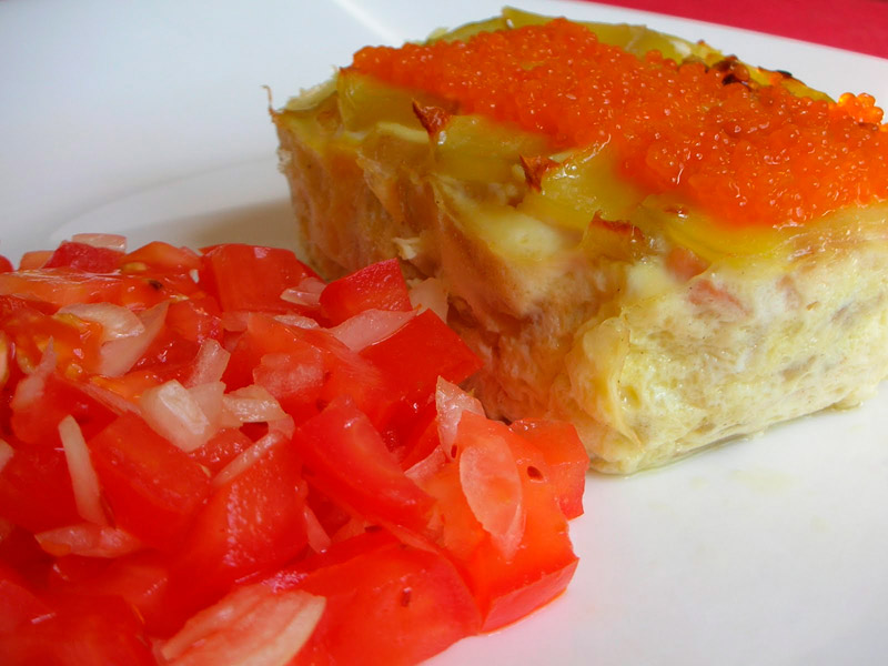 Pudding de salmón en microondas