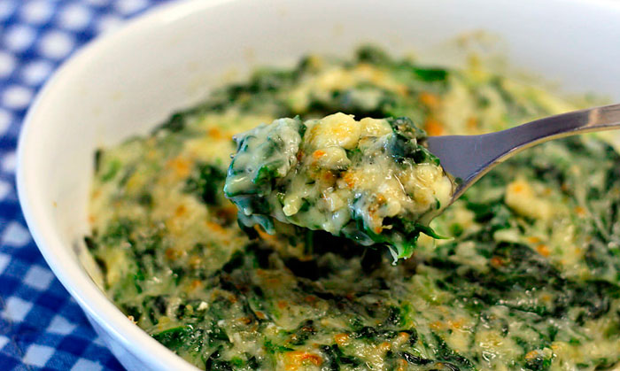 Espinacas gratinadas en el horno