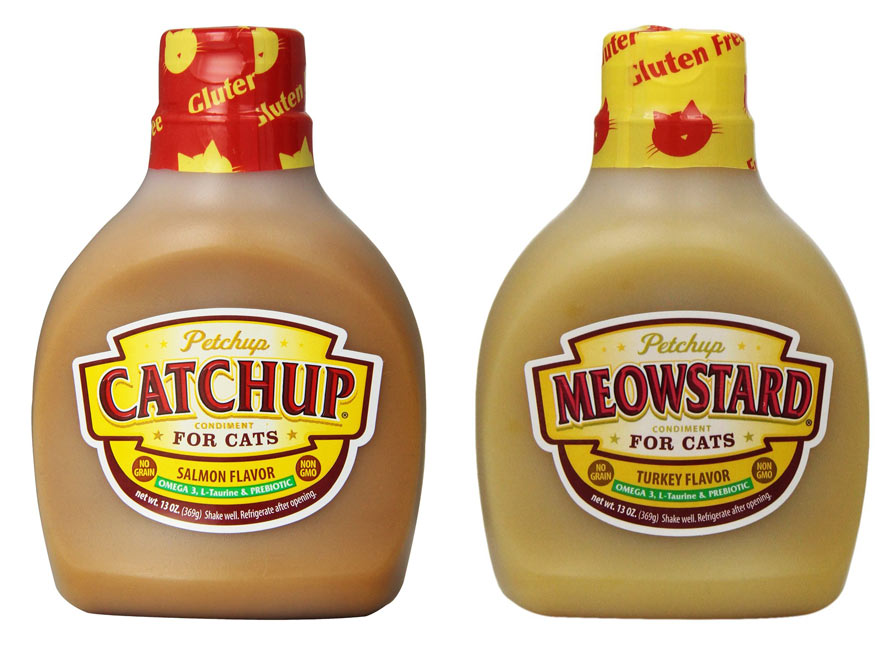 Ketchup y mostaza para gatos ¡existe!